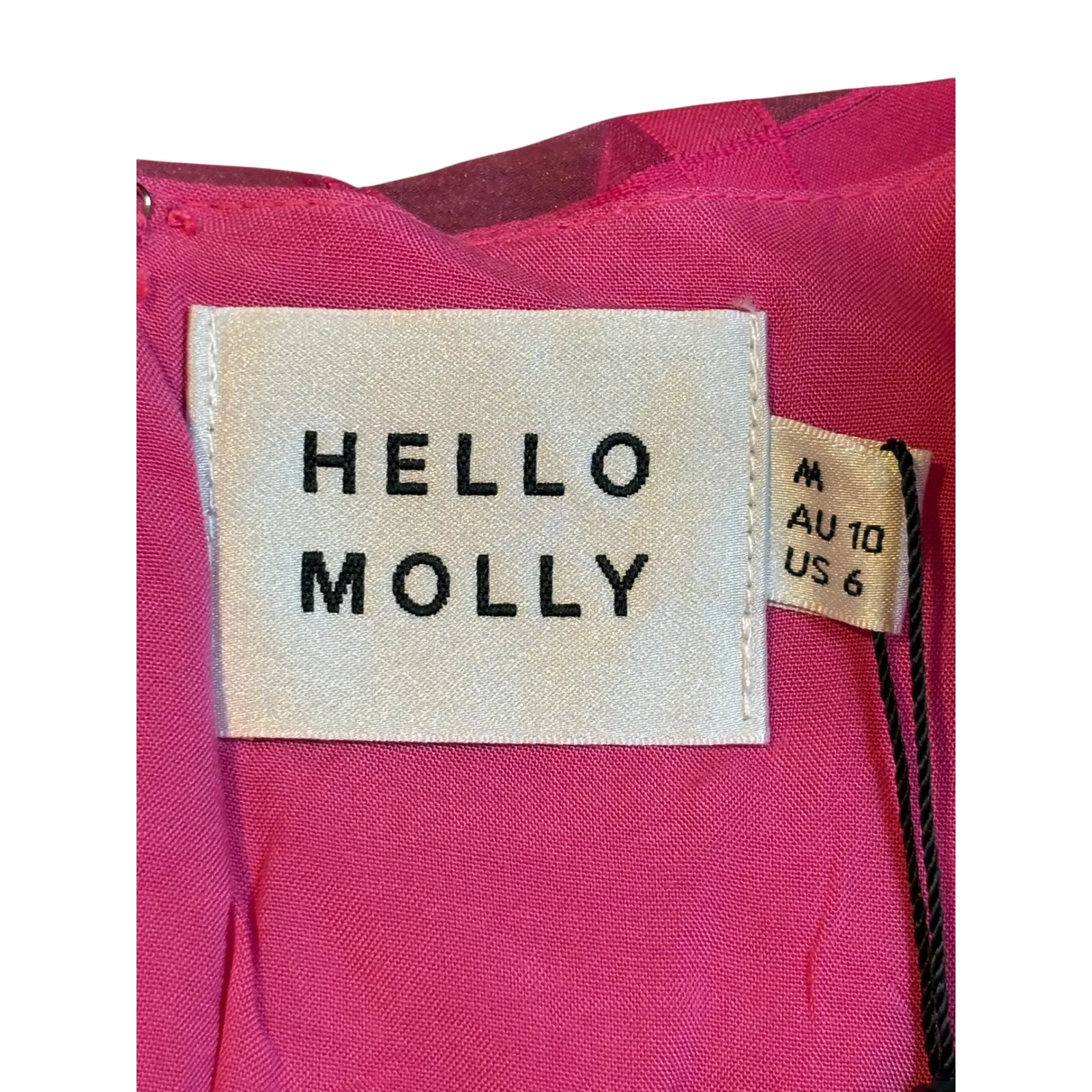 Hello Molly Gal Pal Mini Dress Pink Puff Sleeve Ruched Party Coquette Size 6 NWT - Image 7