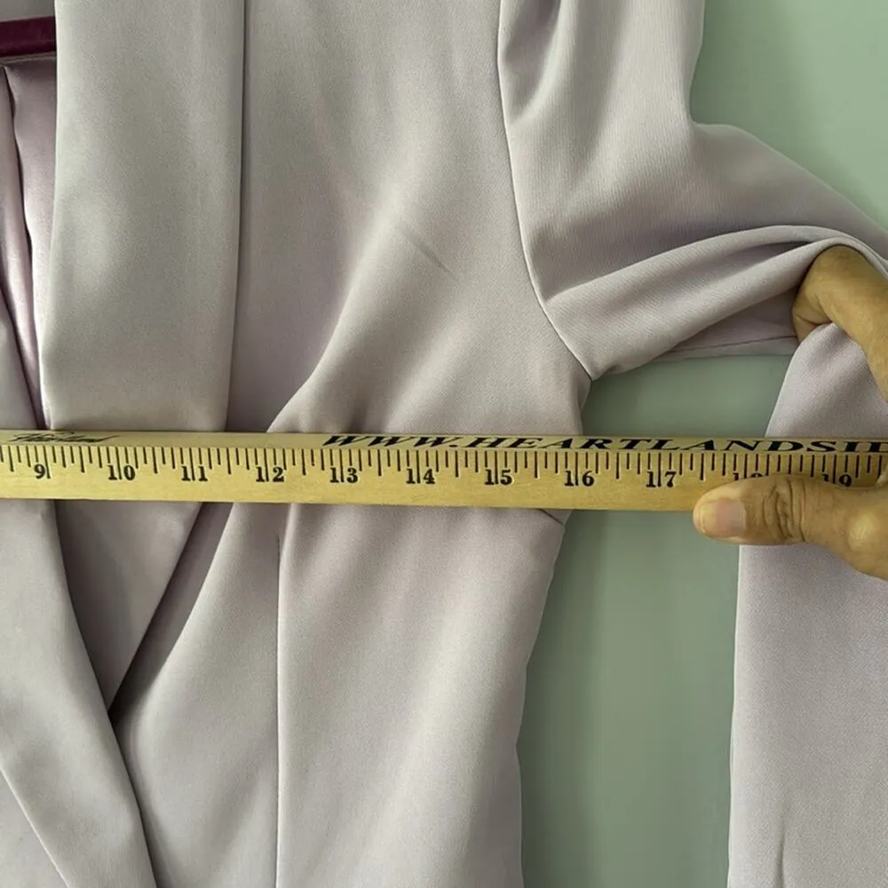 Pretty Little Thing Blazer Dress Gold Button Purple Size 2 - Image 5