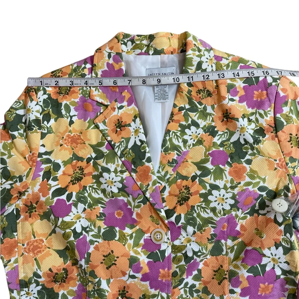 Multicolor floral cotton blazer - Image 7