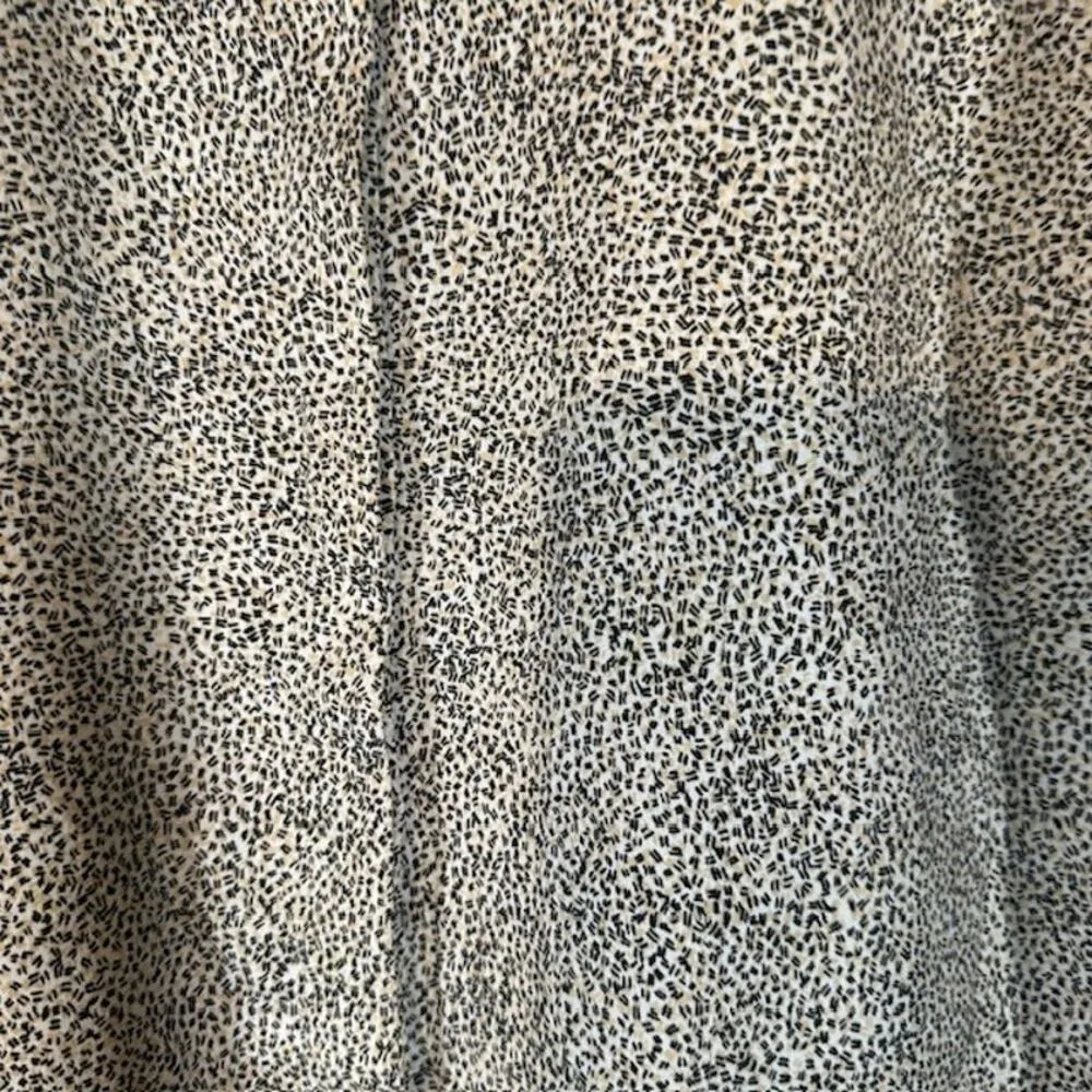 H by Halston Cream Speckled Short Sleeve Collared Button Down Blouse Women Sz M - Image 4