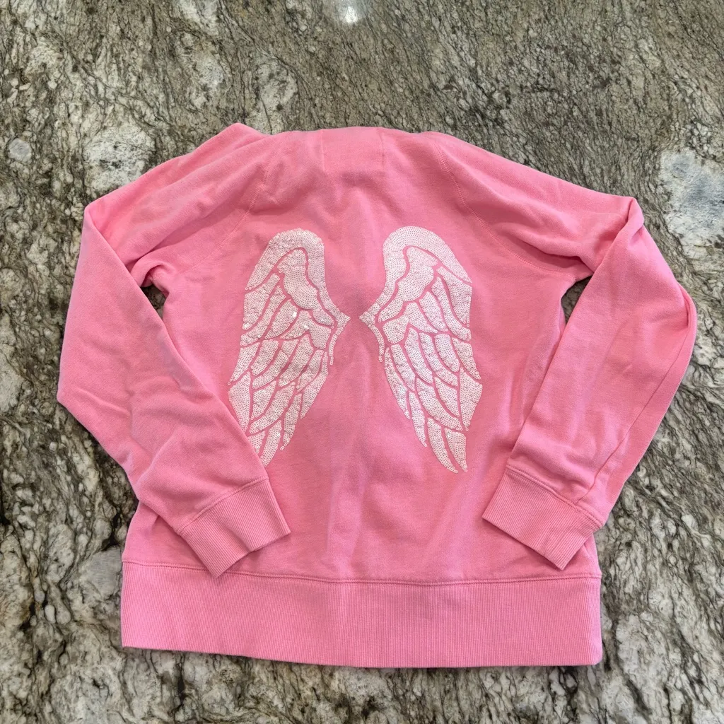 Victorias Secret Angel Wing Sequins Supermodel Essentials Bling Hoodie - Image 6