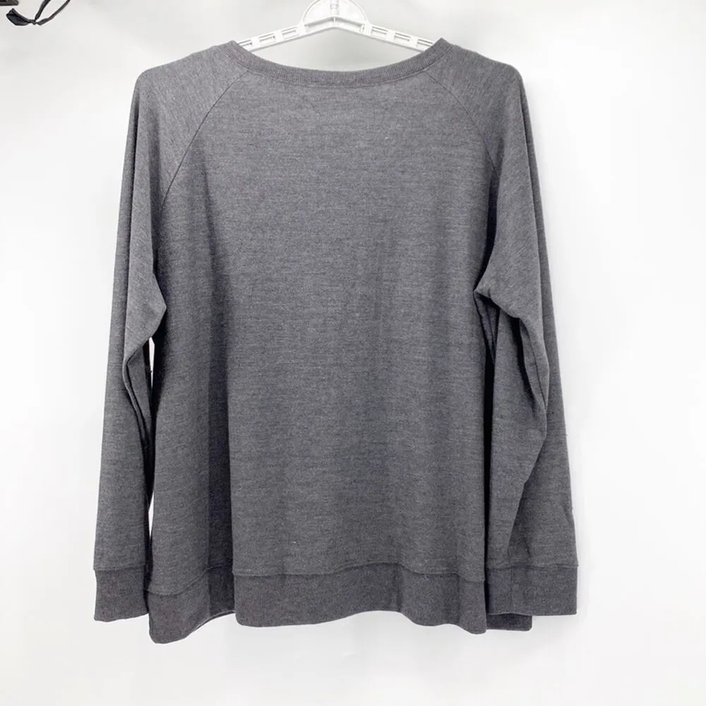 Zenana grey wardrobe basic minimalist neutral long sleeve top casual sz 3x - Image 5