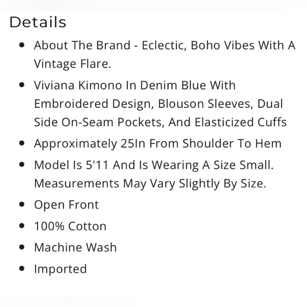 Johnny Was Beautiful embroidered kimono NWT - Image 4