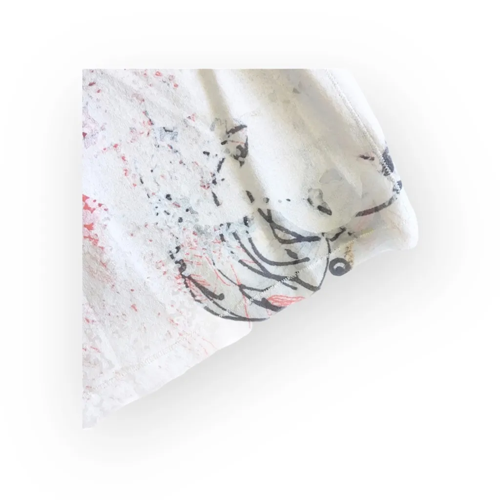 new Alexander Wang ✰ Iconic Doodle Print Silk Tank ✰ White with Multi Print ✰ XS - Image 10