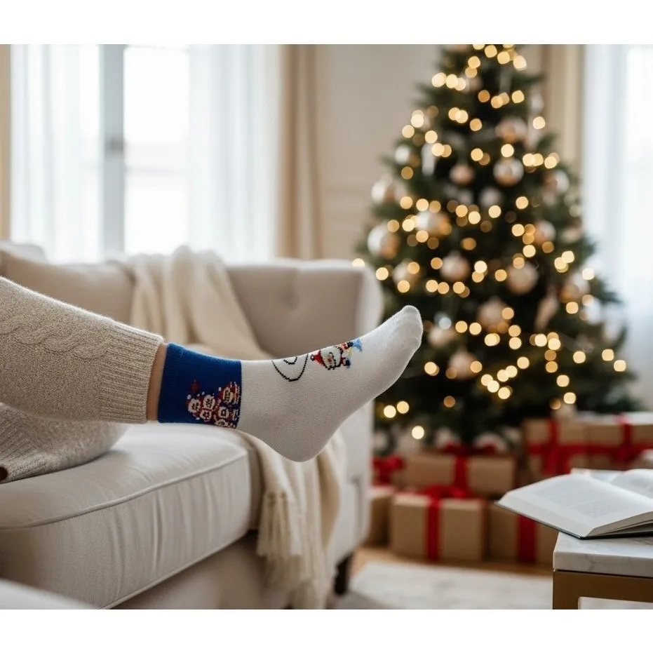 Novelty Christmas Knit Socks 5.5 - Image 12