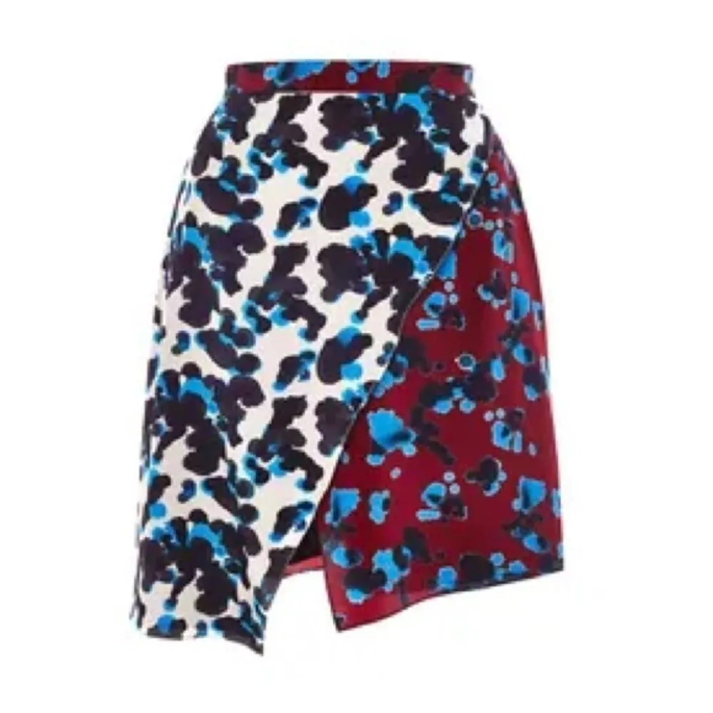 Tanya Taylor Mallory Ink Print Silk Skirt Size 8 - Image 2