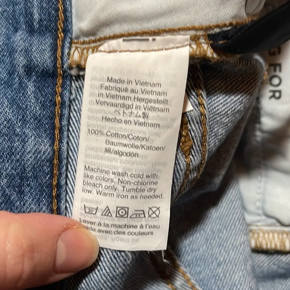 MADEWELL Rigid A line Distressed Raw Hem Mini Denim Skirt 24 - Image 5