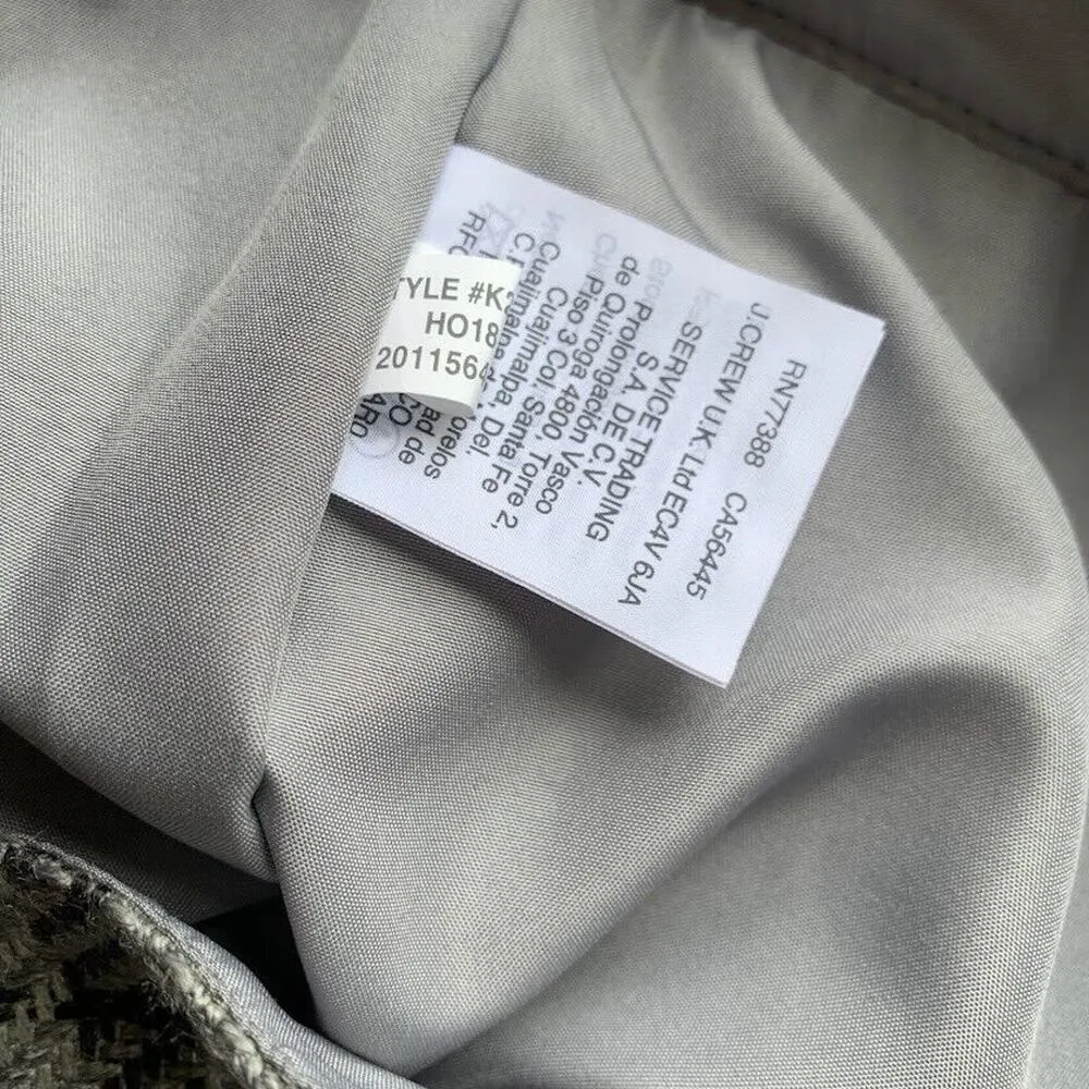 J. Crew Classic Plaid Schoolgirl Mini Skirt Grey Black Preppy Size 10 Lined NWT - Image 6