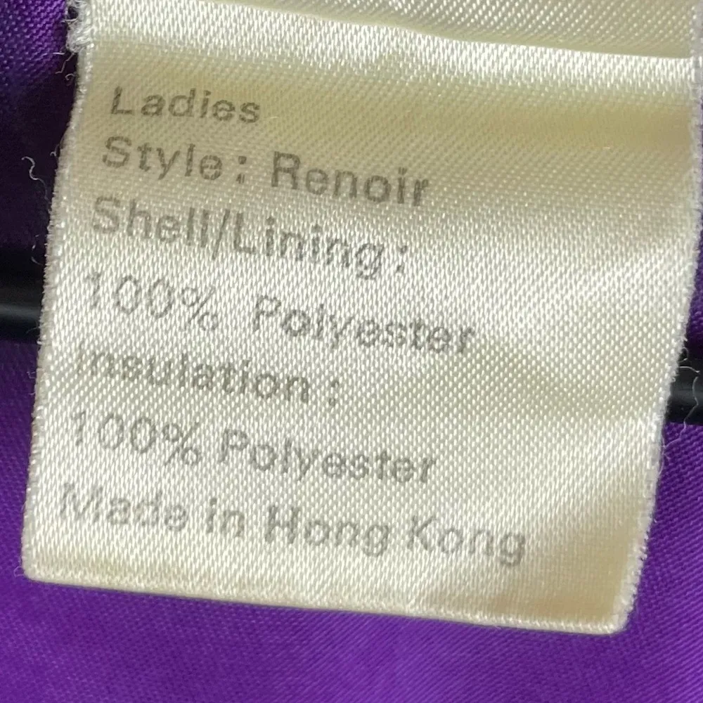 Vintage 1990s Women's  Obermeyer Renoir Ski Jacket Purple Brushstroke Size 8 - Image 8