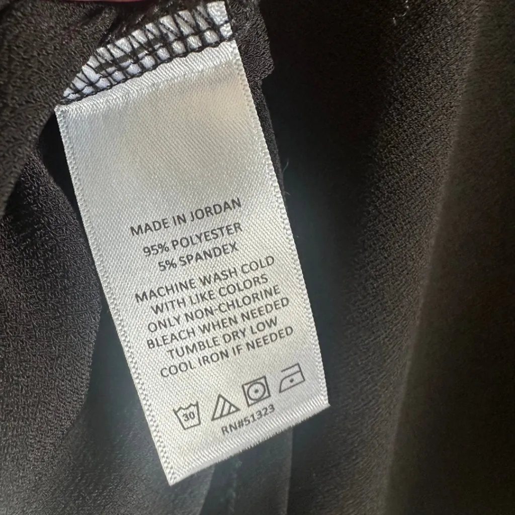 CeCe Black Rouched Sleeve Top Medium - Image 6