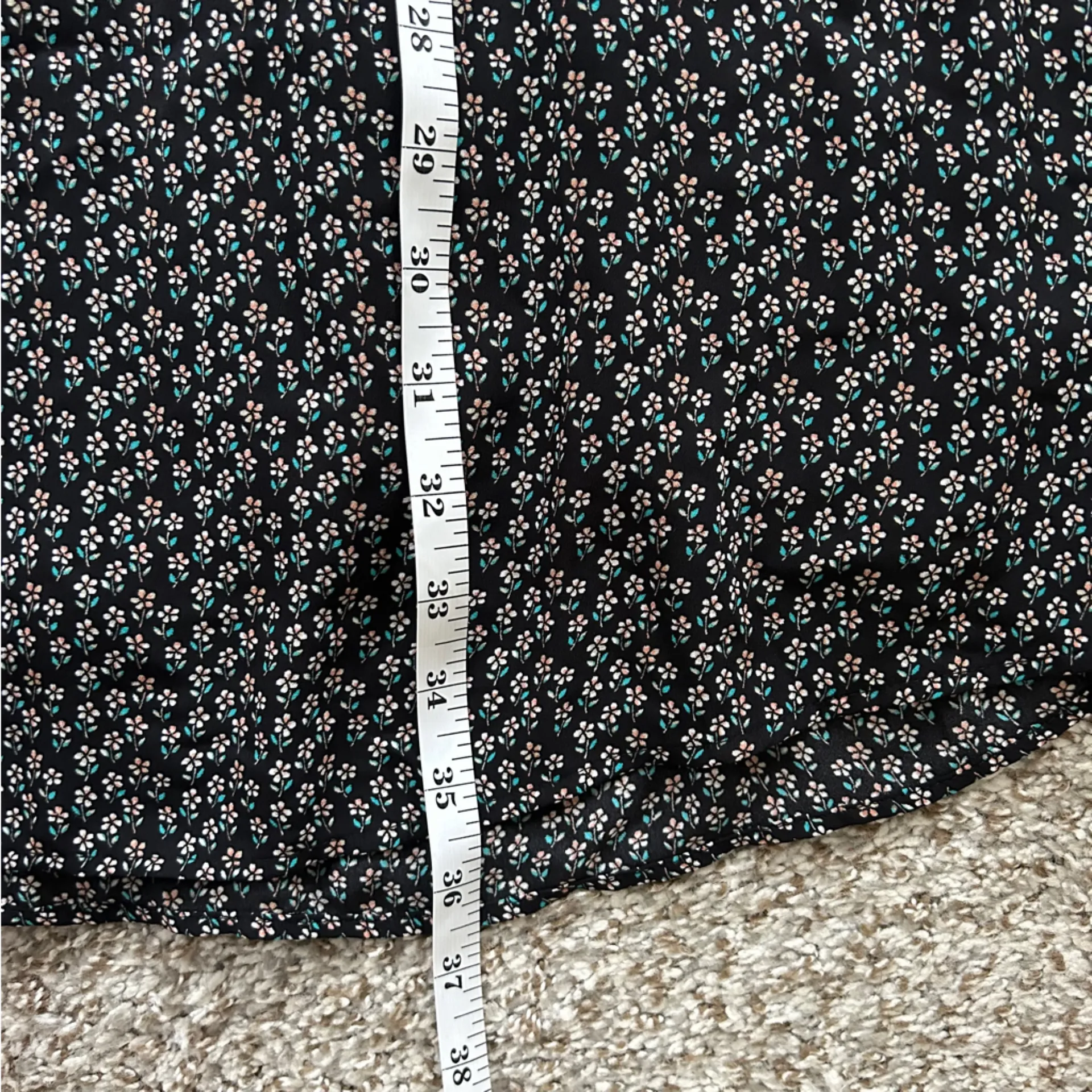 DR2 Black Pink Floral Long Sleeve Dress Comfy Casual Fall XL - Image 6