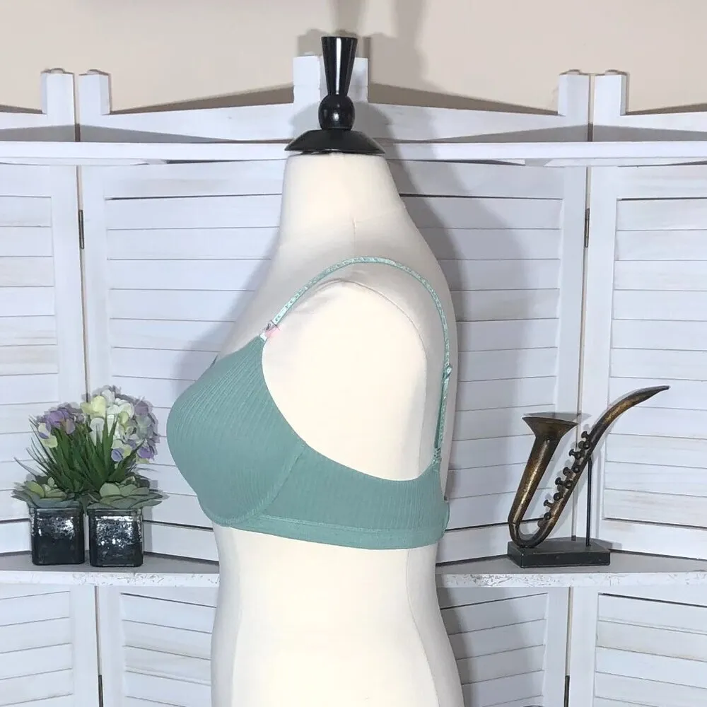 NWT Victoria's Secret light green T-shirt lightly lined demi under wire Bra 38DD - Image 3