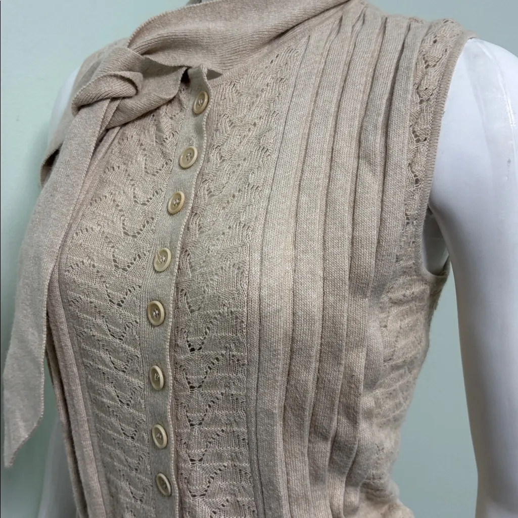 Catherine Malandrino Sleeveless Button Down Sweater - Image 6