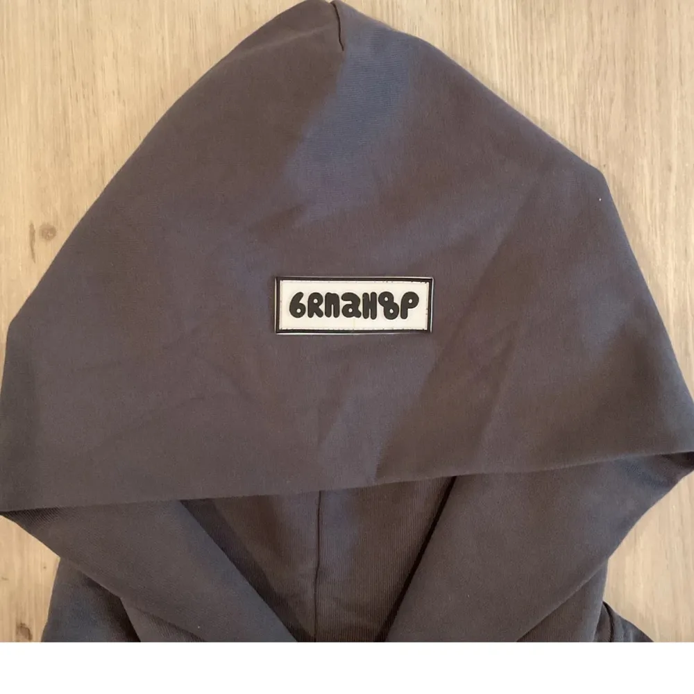 BRN2HOOP Dark Grey OG Hoodie large Gray - Image 6