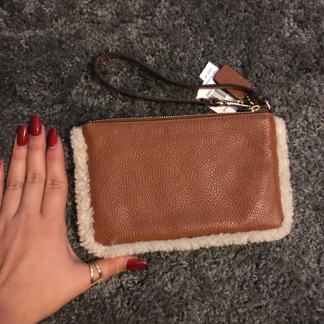 Coach Brown Leather Wristlet - Image 2