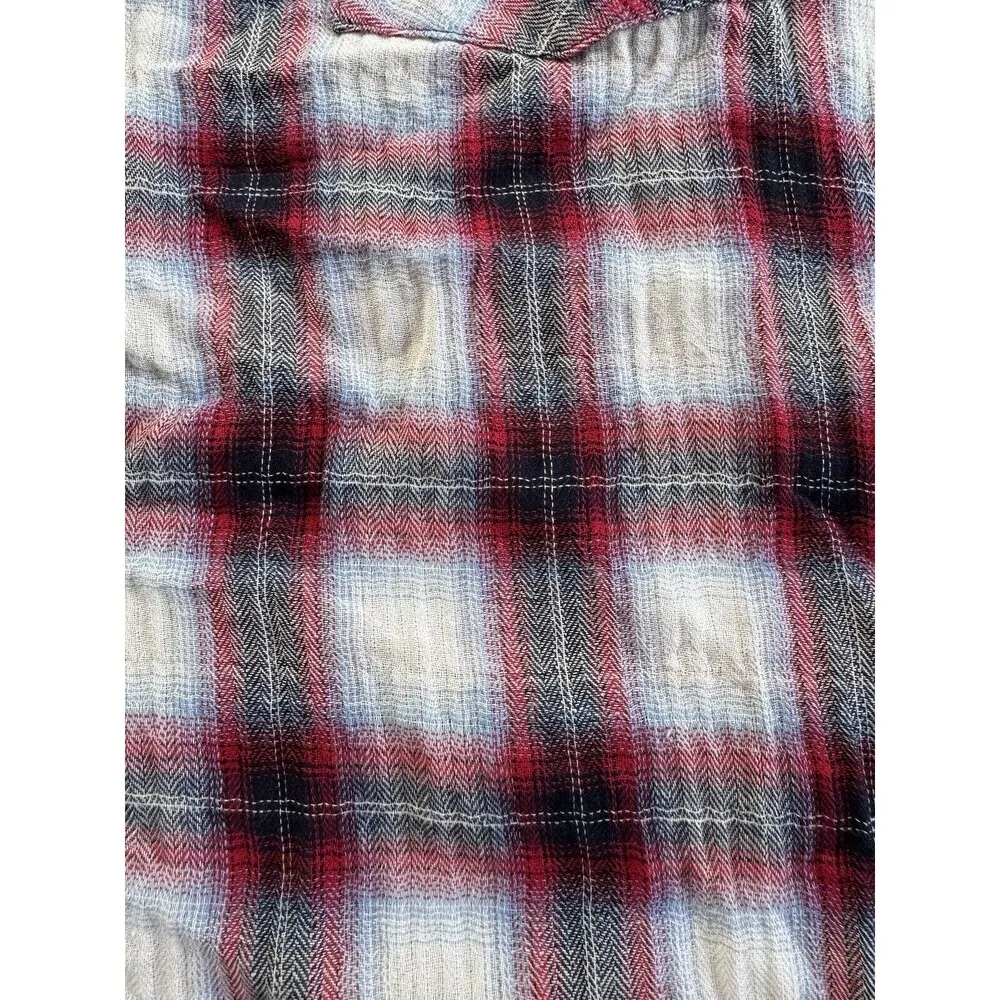 kut from the kloth boylen relaxed button down top Snap Front Roll Tab size XL GR - Image 8