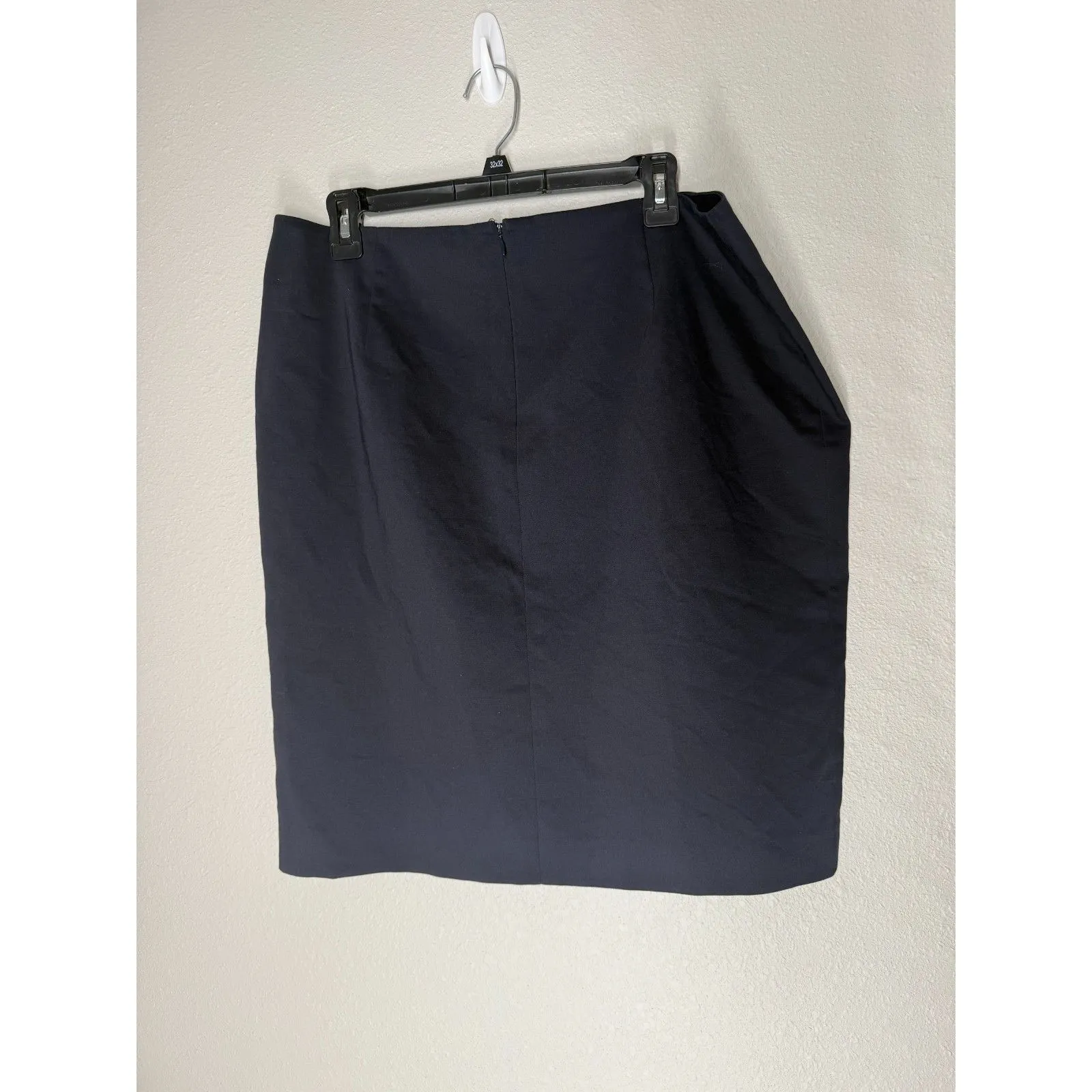 Akris Punto Navy Blue Pencil Skirt Womens Sz 14 Career Business Stretchy - Image 2