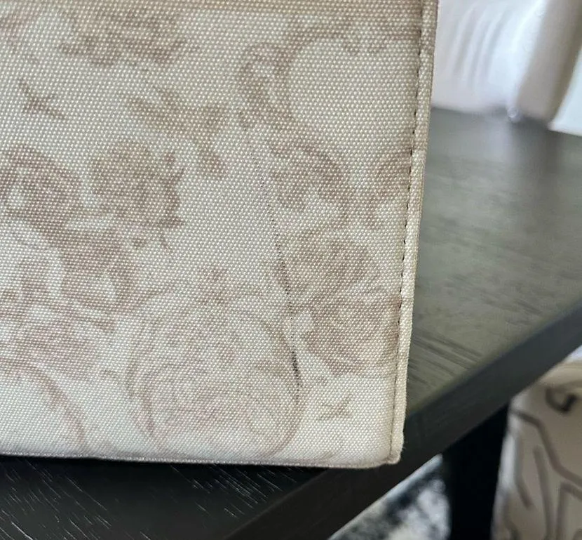 Missguided  beige logo oversized XL canvas structured tote bag purse laptop - Image 2