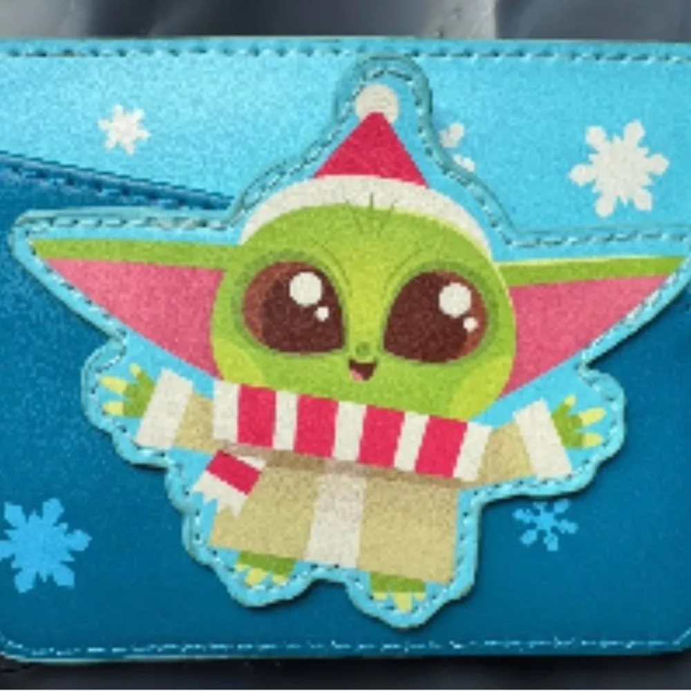 LOUNGEFLY STAR WARS DISNEY MANDALORIAN THE CHILD GROGU HOLIDAY CARD HOLDER - Image 2