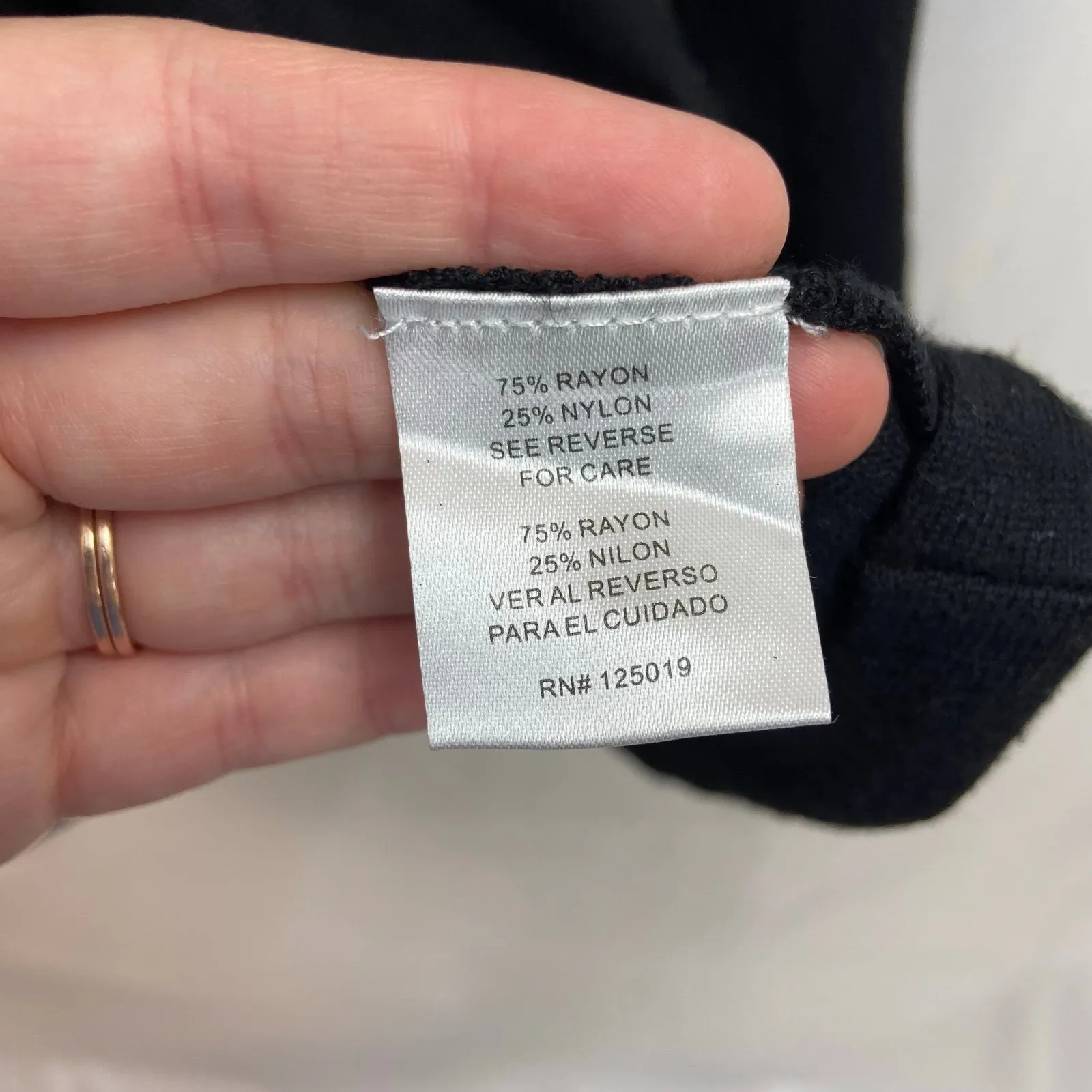 Joseph A women's black oversized turtleneck soft knit stretch tunic sweater M - Image 6