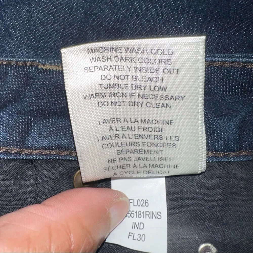 Jag‎ Jeans Women's 8 Blue Mid-Rise Straight Leg Stretch Embroidered Denim - Image 10