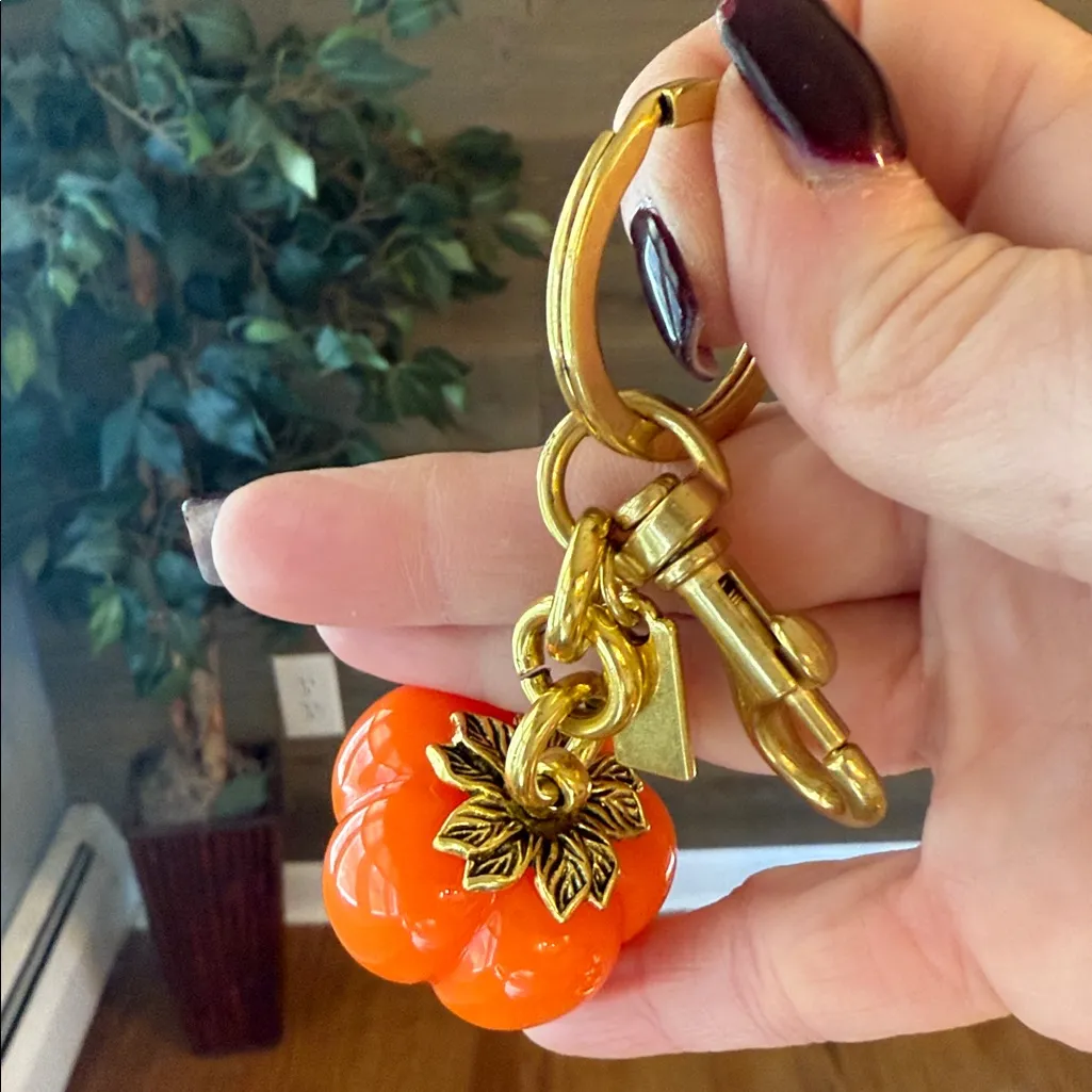 Pumpkin bag, charm key ring Orange - Image 3