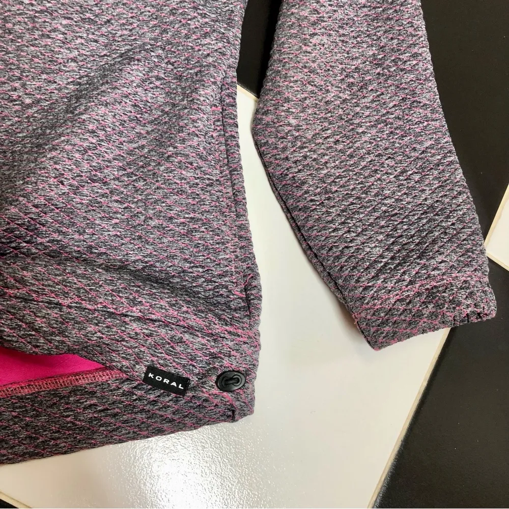 Sphere Meli Anorak Colorblock Pullover Spacedye Hot Pink Purple Black sz M - Image 7