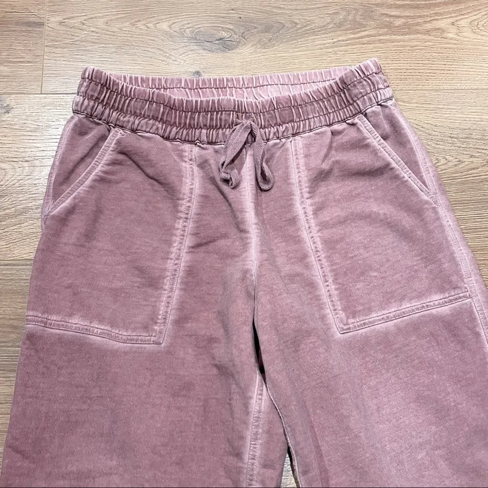 Pink Distressed Terry Pants Sweats - Image 5