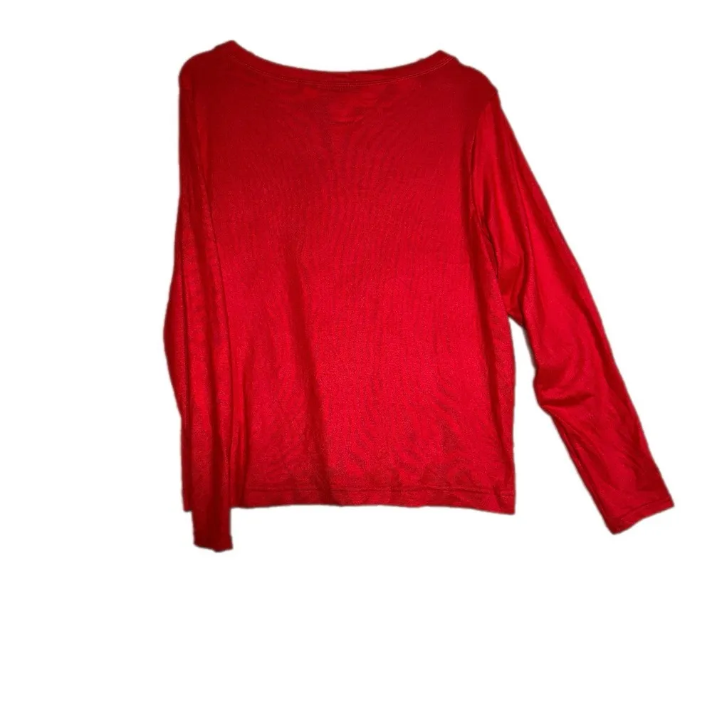 Calvin Klein Womens Red NEW‎ Sleep Soft Lounge Shirt In Size L MSRP $89 Leisure - Image 3