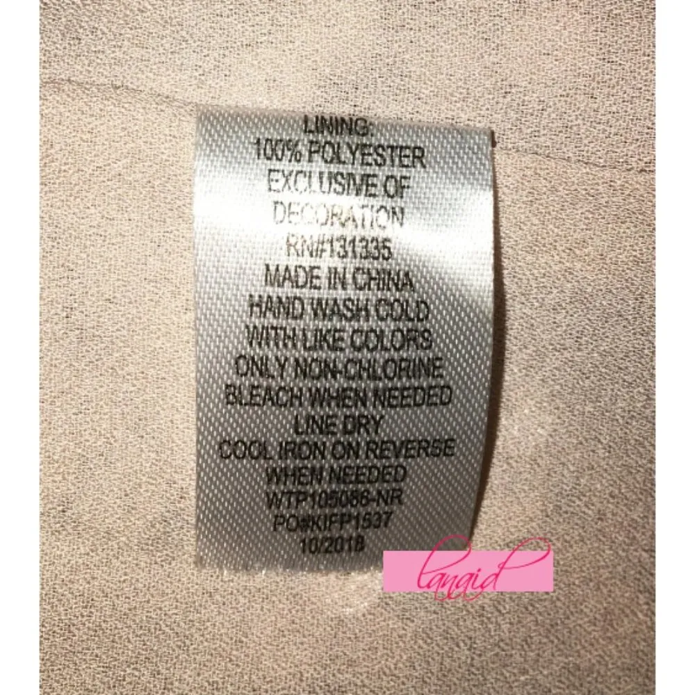 Nordstrom Socialite Sequin V-Neck Top Rose Gold Sparkly Shiny Shimmer NYE Blouse - Image 5