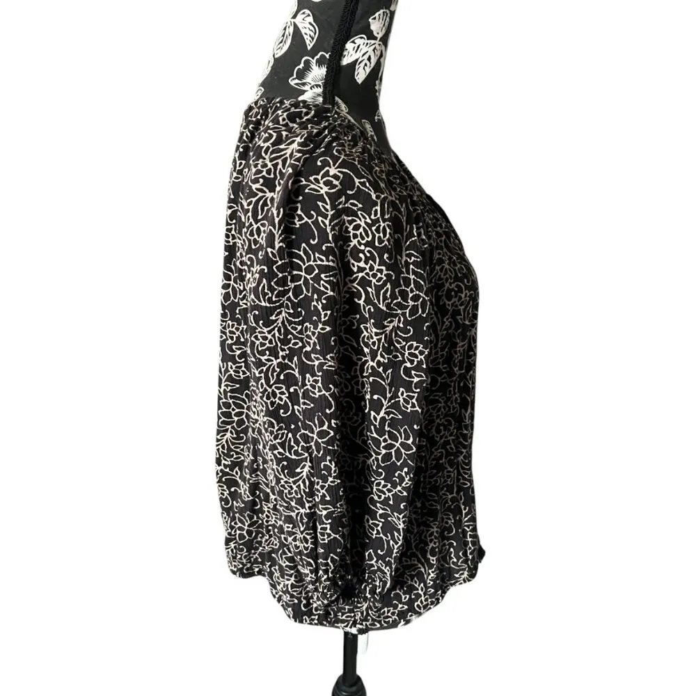 DENIM & SUPPLY RALPH LAUREN open shoulders tassels boho blouse top oversized XS - Image 2