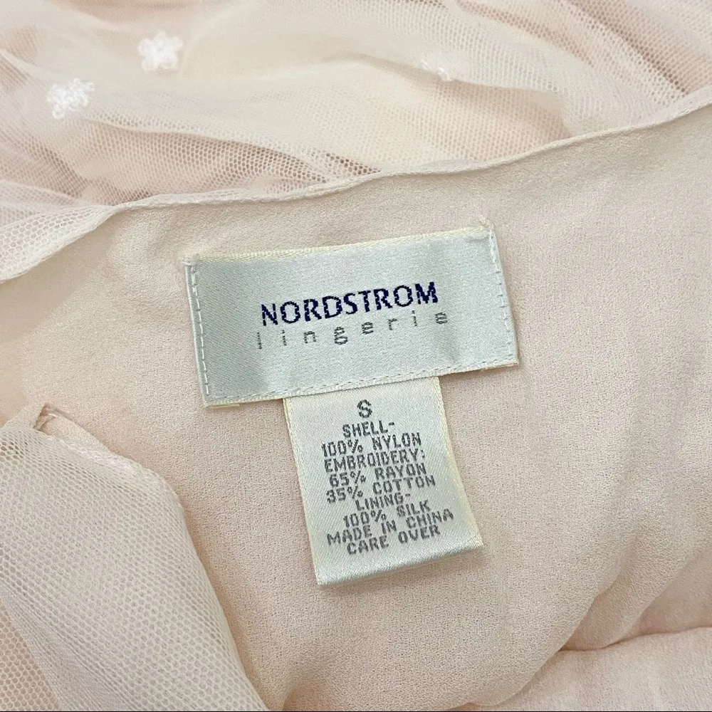 Nordstrom Lingerie Pink Embroidered Mesh Dress - Image 13