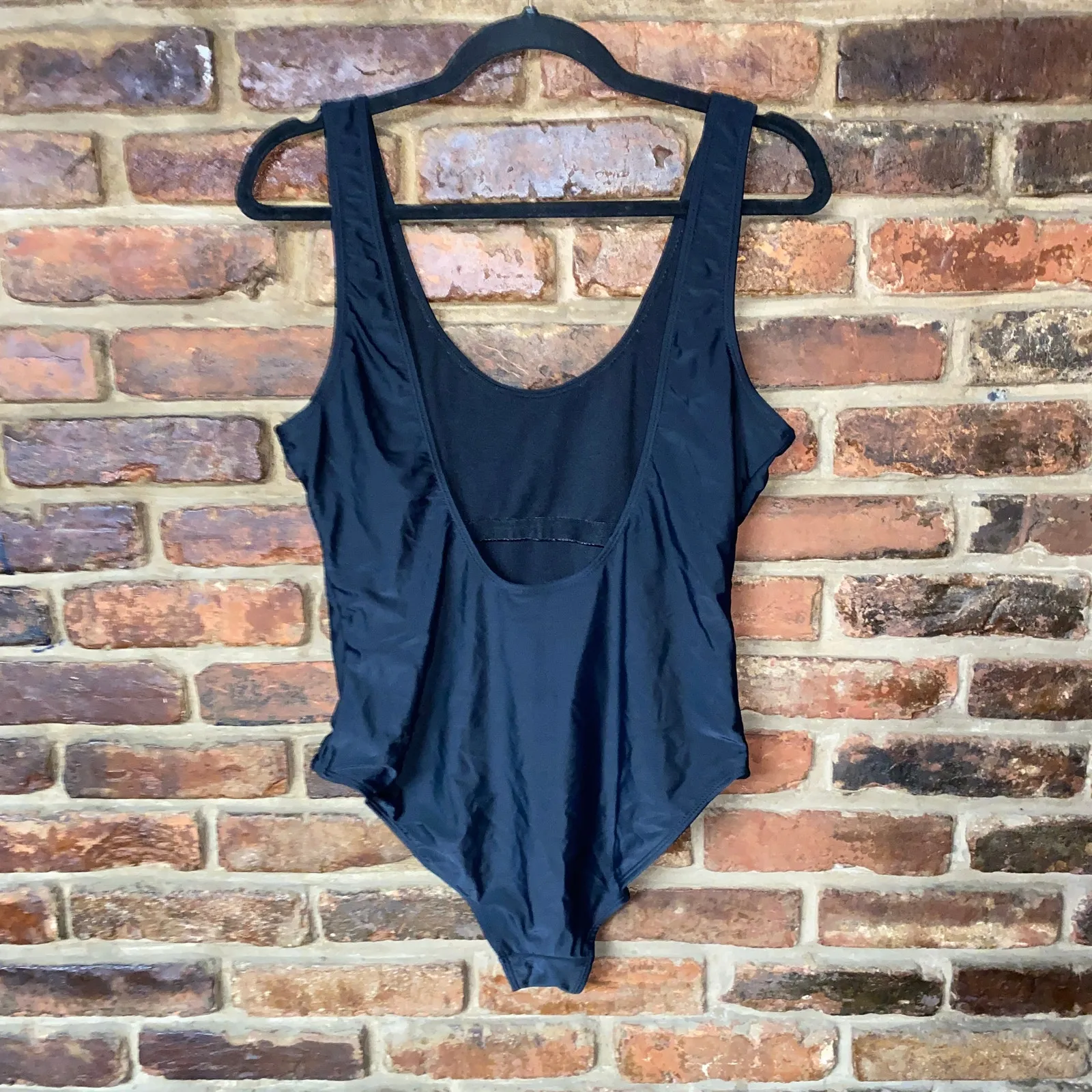 No Boundaries Black Yaaass Scoop Back One Piece Swim Bathing Suit Size XL 15-17 - Image 5