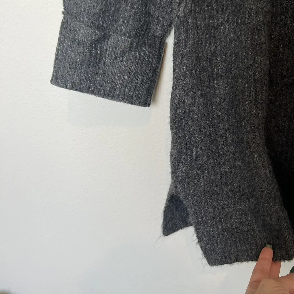 TOPSHOP boxy Turtleneck Sweater Dress SMALL Gray Long Sleeves Dark Gray NEW - Image 10