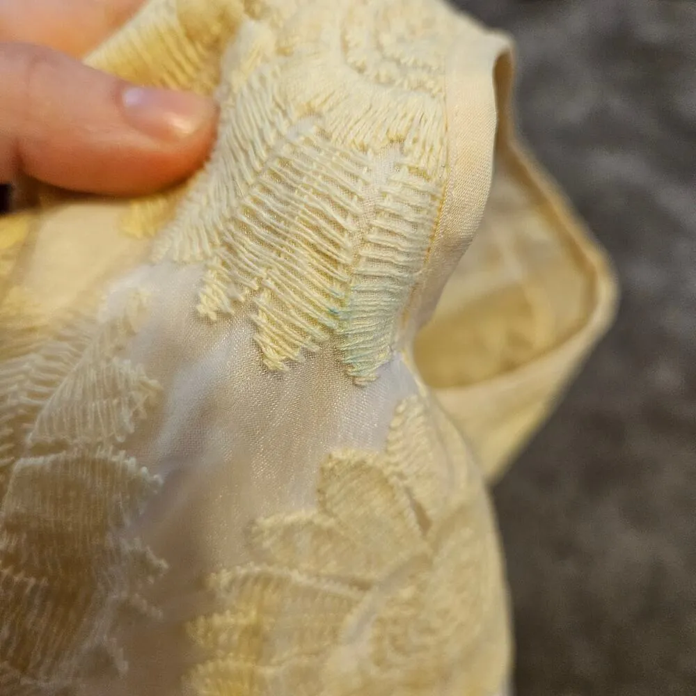 Lauren Conrad LC Size 4 Light Yellow Floral Flower Lace Tea Party Dress Wedding - Image 12