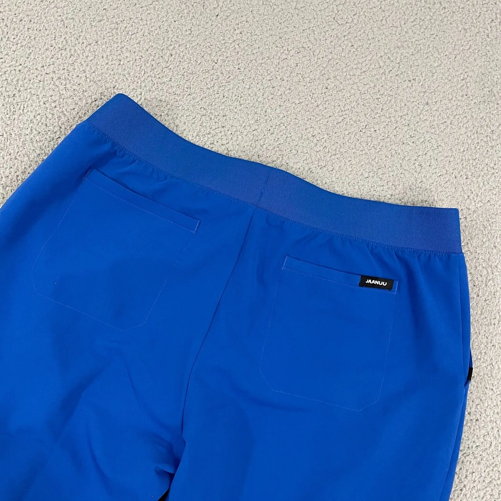 JAANUU Scrub Pants Women XL Blue Healthcare Workwear Pull On Drawstring - Image 5
