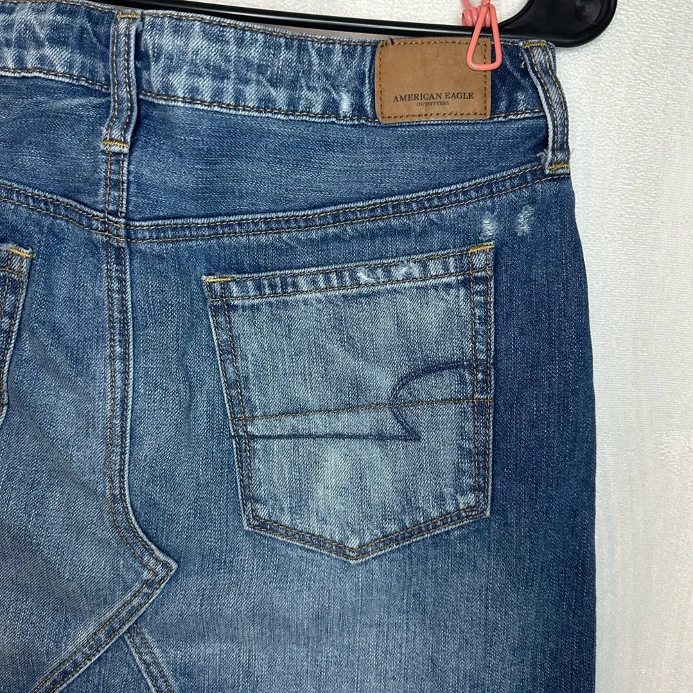 American Eagle Skirt - high rise fest mini- jean skirt- Size 6 - Image 4