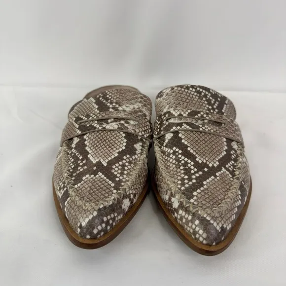 KELSI DAGGER BROOKLYN Sanders Snake Print Leather Mules Size 9 - Image 9