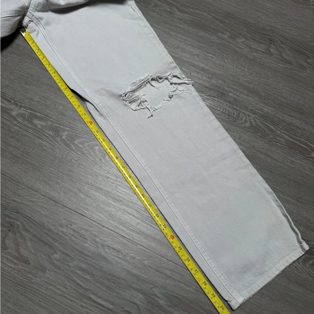 pacsun off white cream ripped 90s boyfriend jeans - Image 6