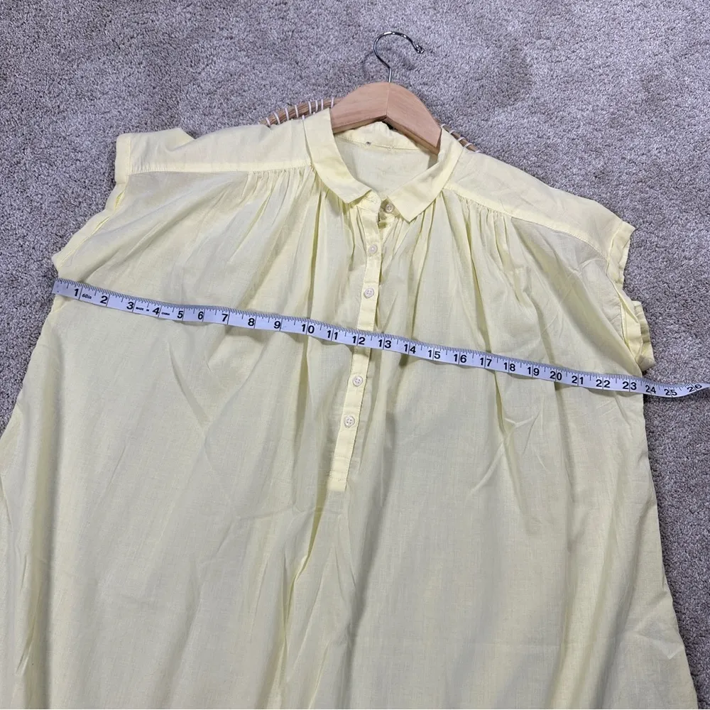 Aerie Women's Yellow Oversized Summer Tunic Top or Swimsuit Cover in Yellow SP - Image 10