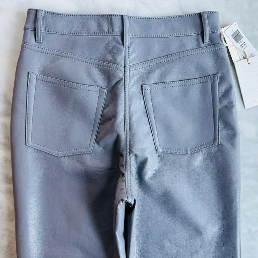 Wilfred Melina High Rise Faux Leather Pant Ardoise Grey Size 4 NEW Short 28" - Image 5