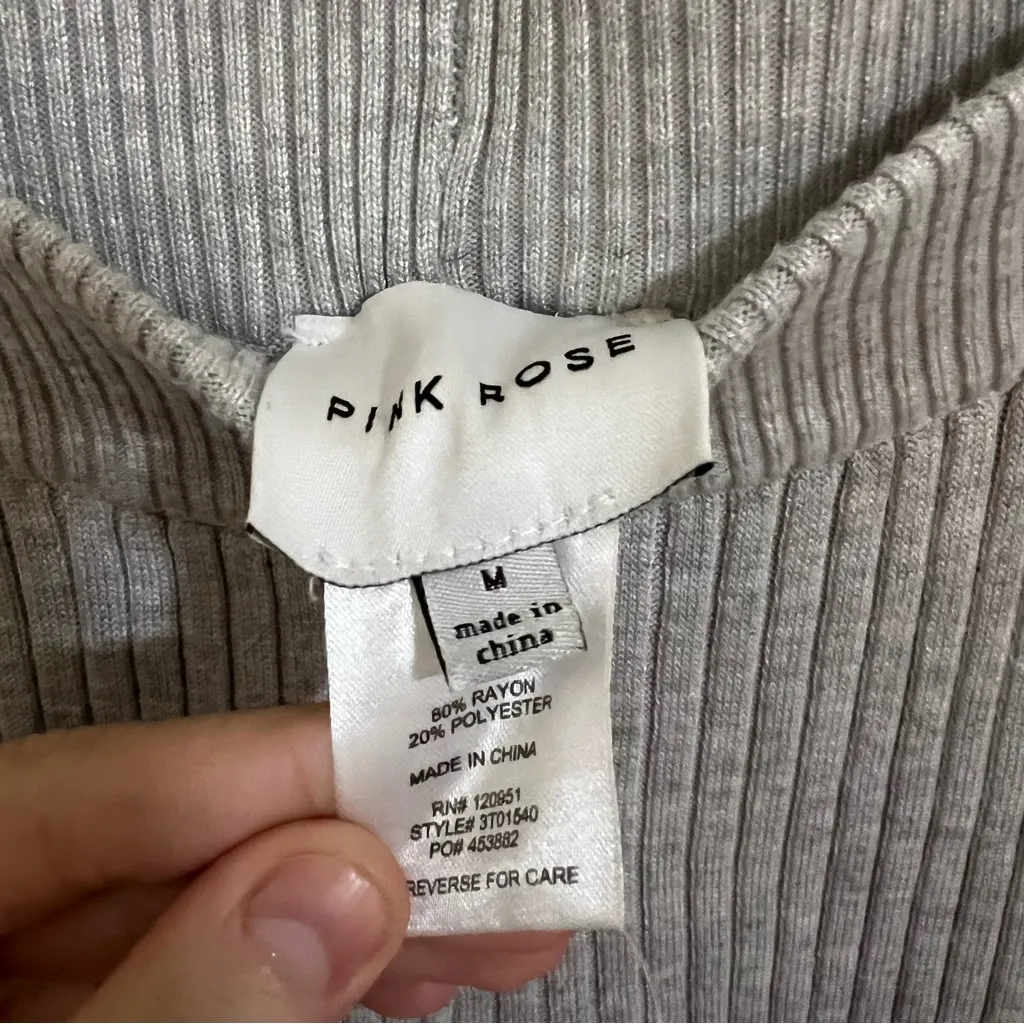 NEW Pink Rose Grey Ribbed Lounge Set - Image 5