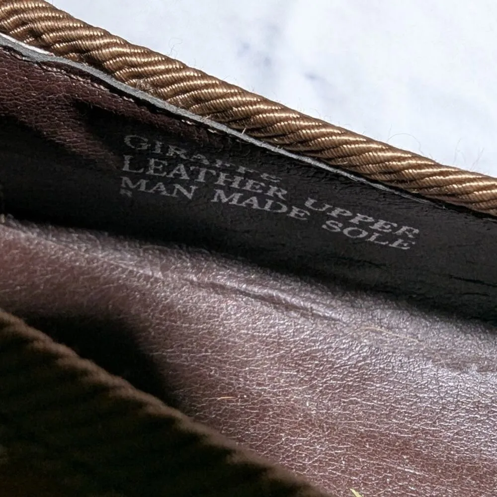 Vtg Y2K Dollhouse Brown Ivory Giraffe Print Calf Hair Square Toe Ballet Flats 8 - Image 5