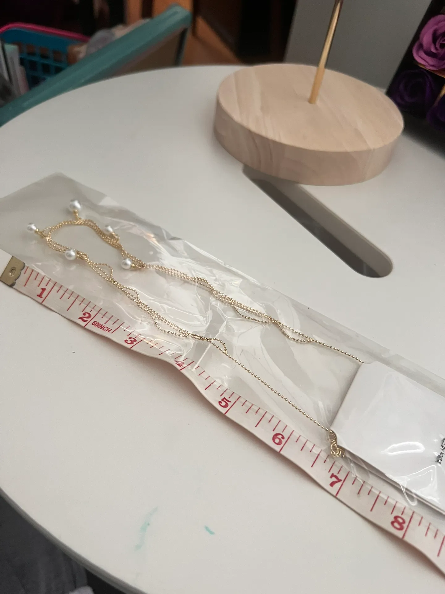 Vintage fashion Gold Plated Pearl Necklace - Image 5