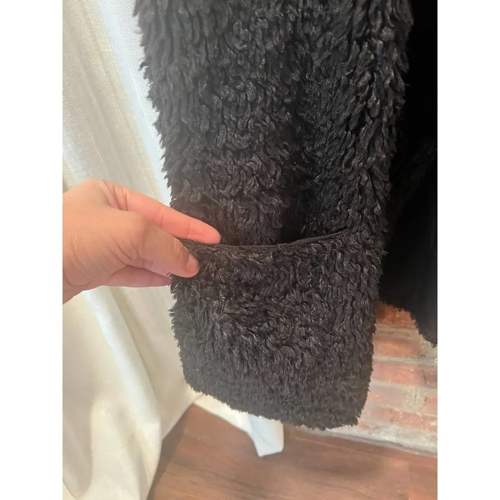 KANVAS fuzzy long Vest Black Size L - Image 3