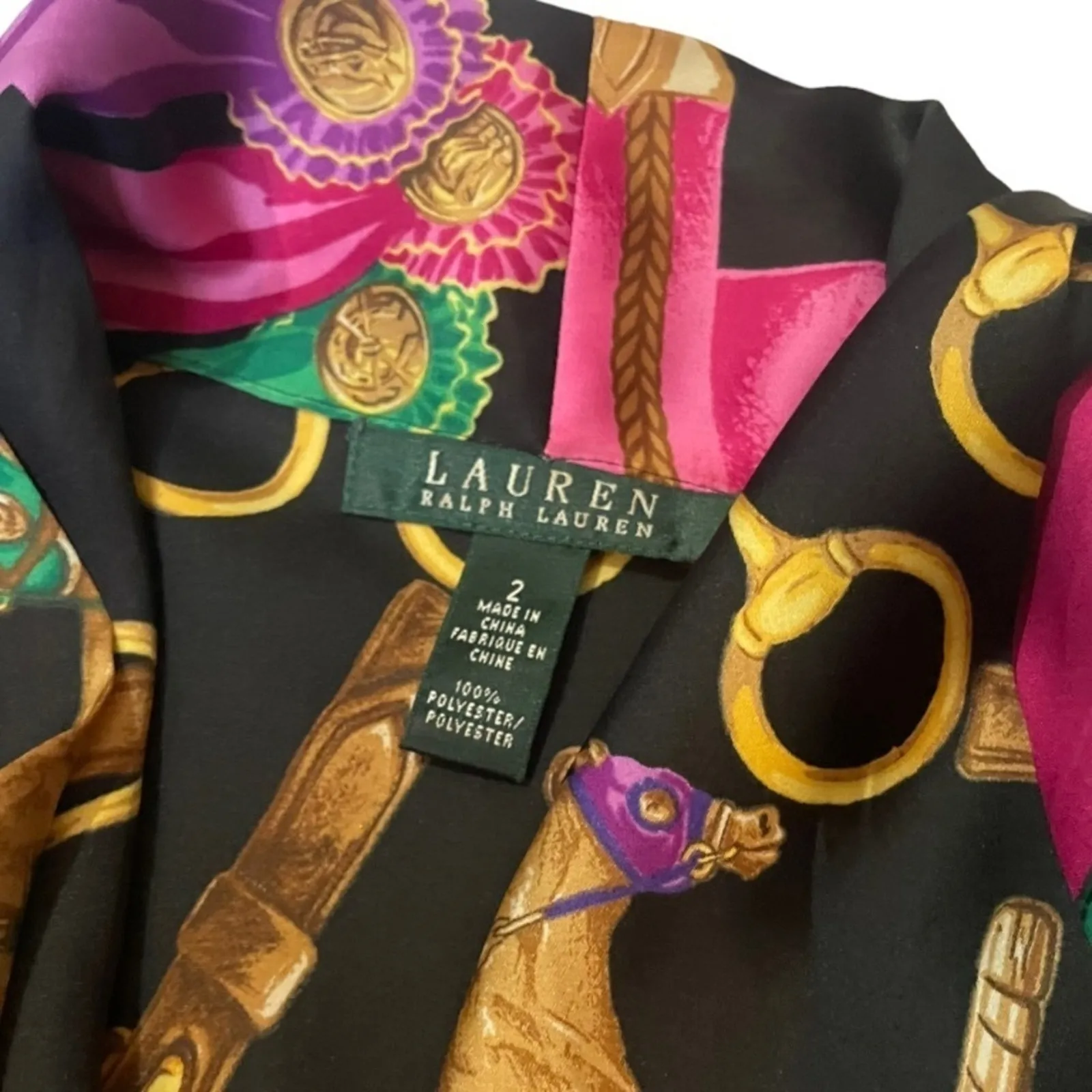 Lauren Ralph Lauren Vintage Derby Front Tie Button Down a - Image 4