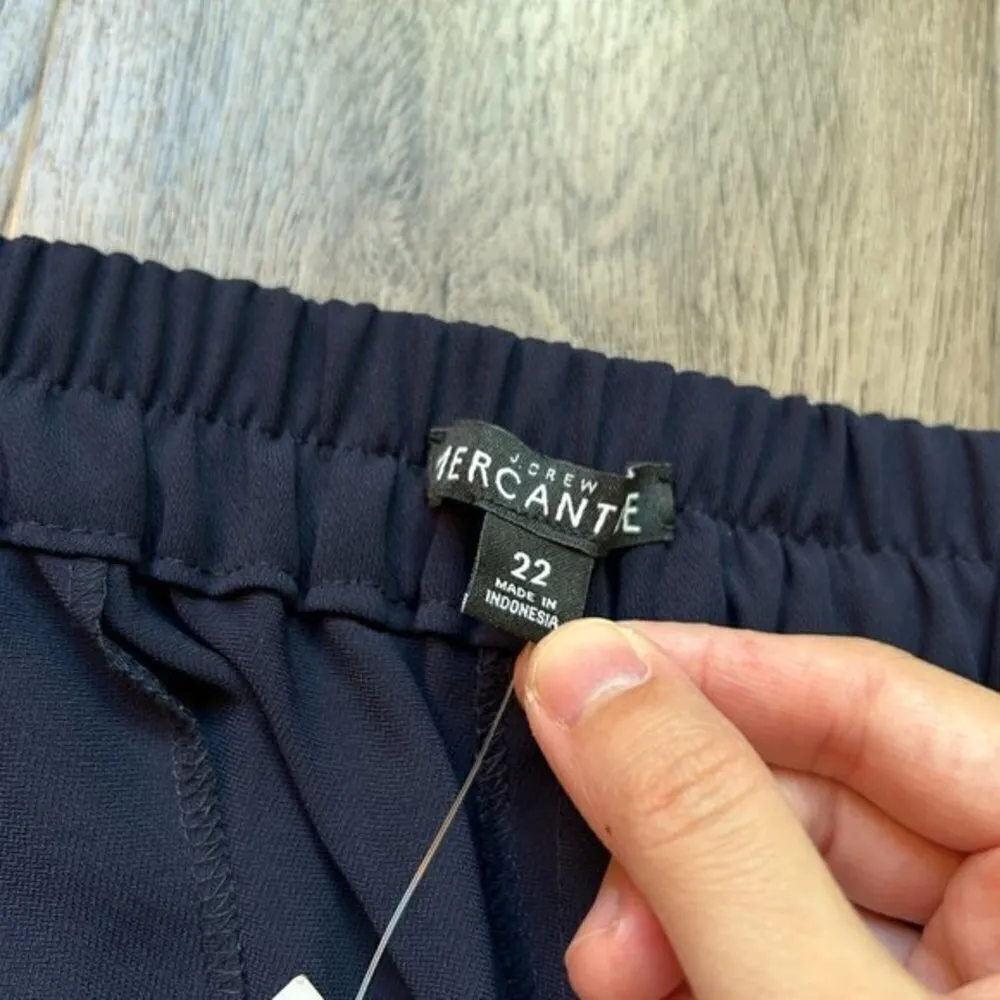 J. Crew Classic Jamie Pants with Elastic Waist Navy Blue Plus Size 22 NWT - Image 7