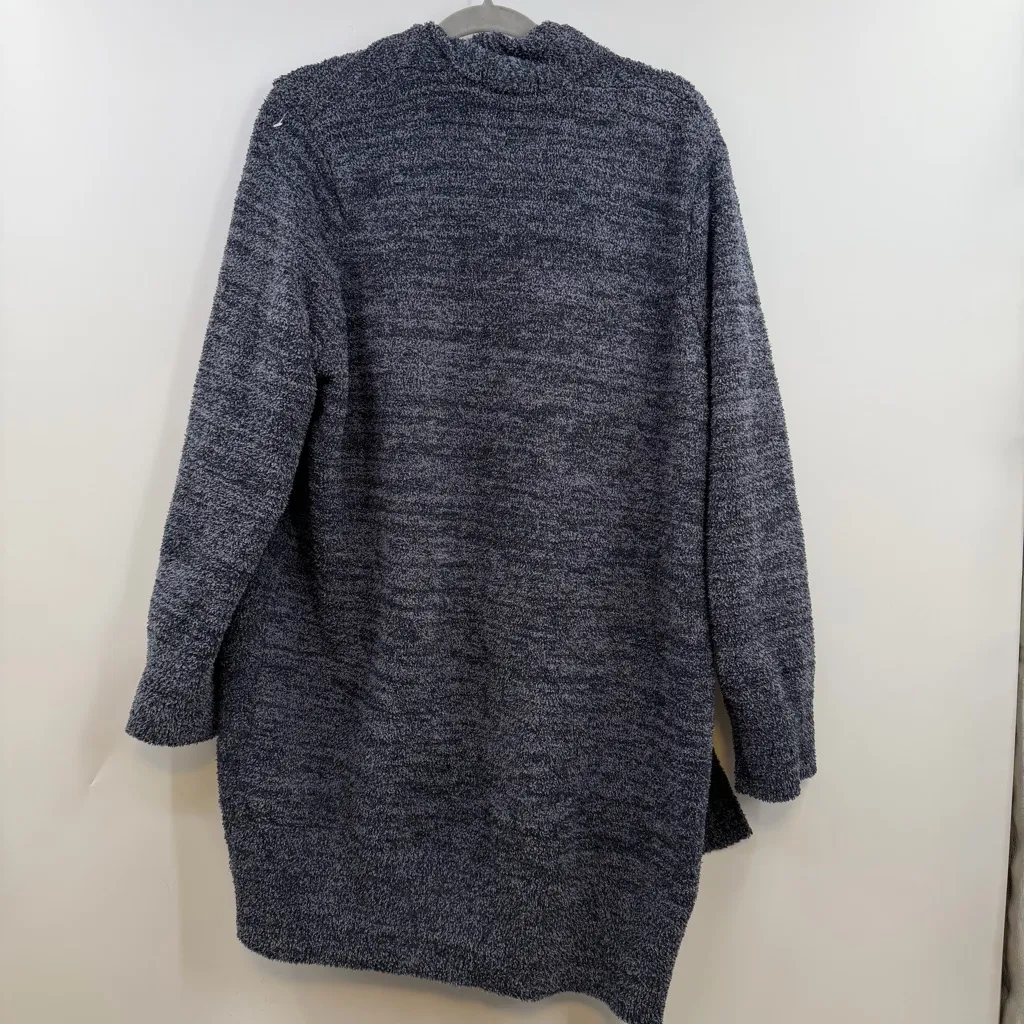 Barefoot Dreams CozyChic Cali Cardi cardigan sweater sz L Large Blue open front - Image 4