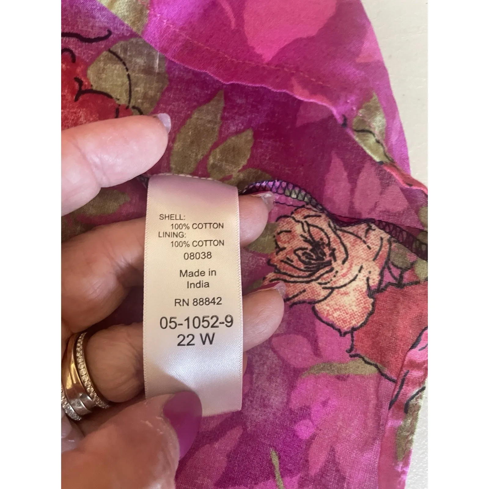 WOMAN WITHIN Midi Dress‎ Patchwork Sleeveless Floral Tiered Pockets Cotton 22W Blue - Image 10