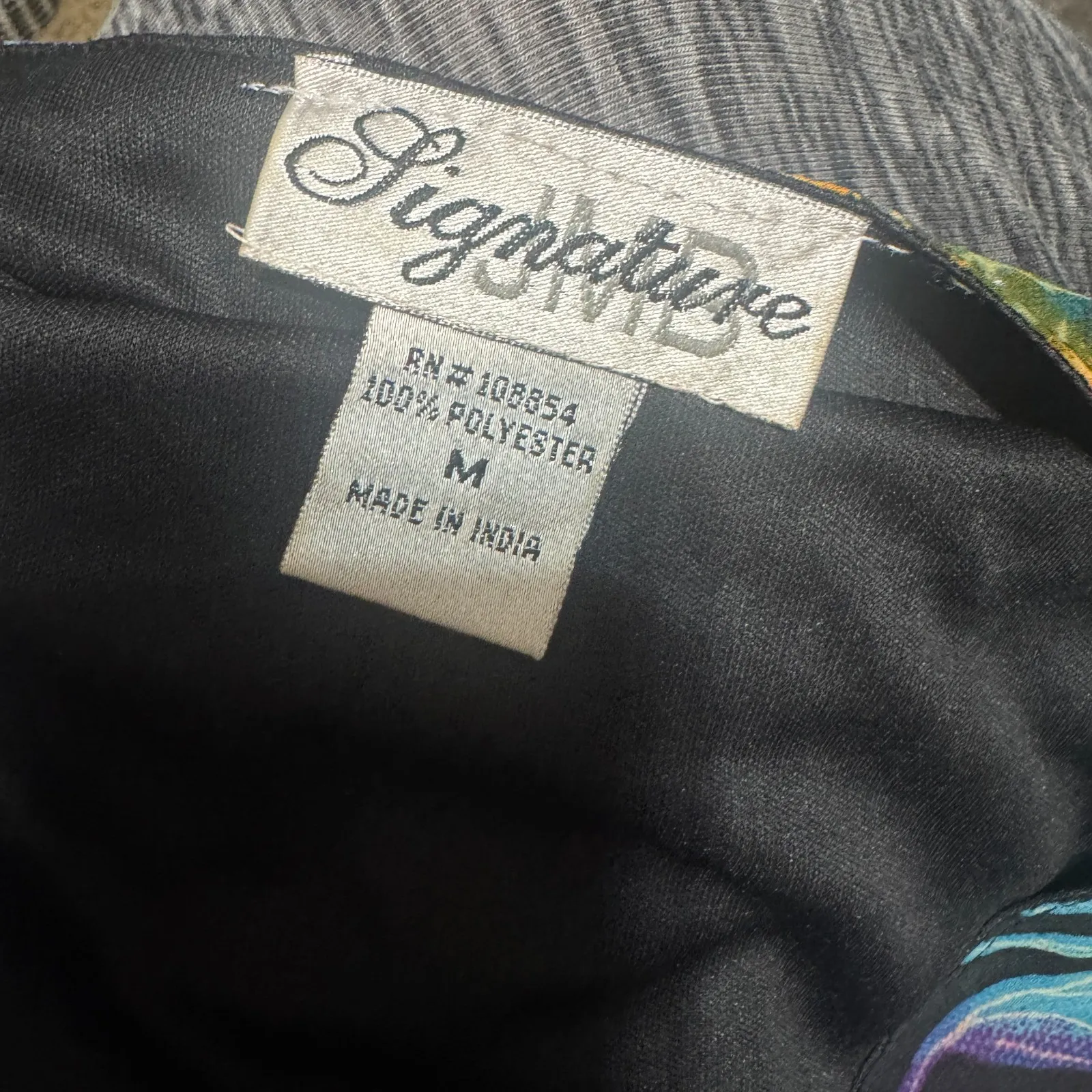 Vtg Y2K Dark Floral Mini Dress sz M Beaded Fairy Romantic chiffon sequins Blue Size M - Image 7